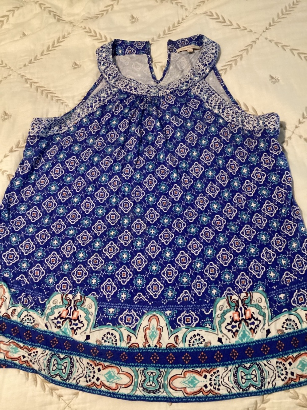 Skies are blue tank, XL